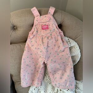 Vintage 80s/90s Oshkosh B’Gosh
lightweight baby girl pink floral overalls
